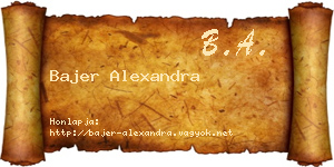Bajer Alexandra névjegykártya